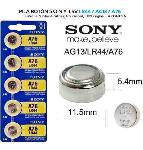 Bateria Pila Sony Alcalina Original Lr44 - A76 - Ag13 (x5)