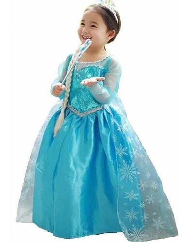 Vestido Elsa Frozen + Corona (sin Accesorios)