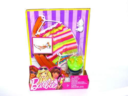 Accesorios De Barbie Hamaca Con Limonada Y Mascota