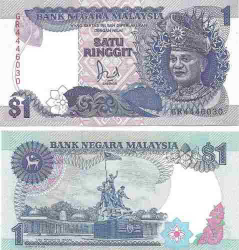 Billete 1 Ringgit Malasia 1986 Papel Moneda Unc