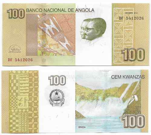 Billete Angola 100 Kwanzas 2012 Papel Moneda Unc