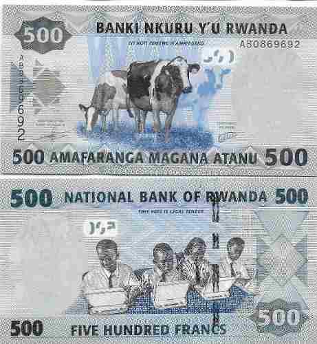 Billete De Rwanda. 500 Francos 2013 Papel Moneda Unc