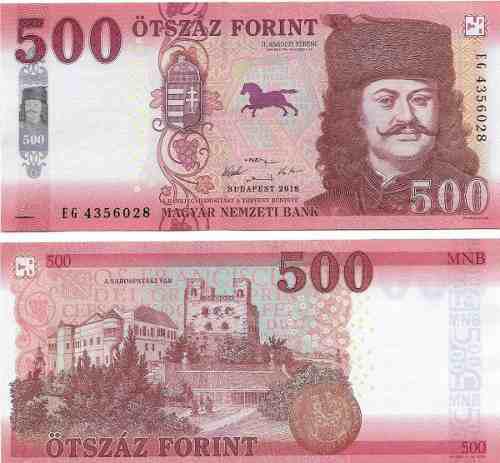 Billete Hungria 500 Forines 2006 Papel Moneda Unc