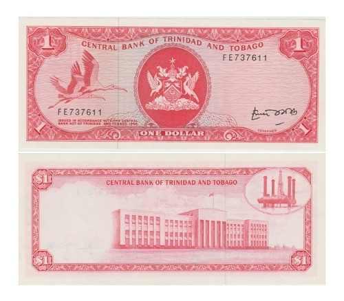 Billete Trinidad & Tobago 1 Dólar 1964 Papel Moneda Unc