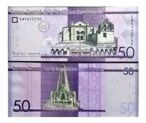 Billeterepublica Dominicana 50 Pesos 2016, Papel Moneda Unc