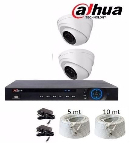 CÁMARAS DE SEGURIDAD KIT CCTV 720P DAHUA DVR 4 CH 2CÁMARAS