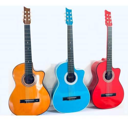 Guitarras Acústicas Clásicas Con Corte+forro+envío