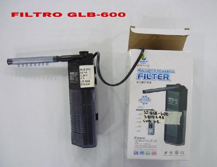 filtro para pecera GLB 600 NUEVO con capacidad de 150 litros