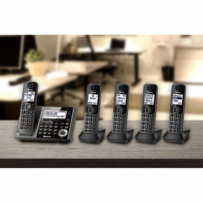 5 Telefonos Inalambricos Panasonic DECT 6.0 Bluetooth