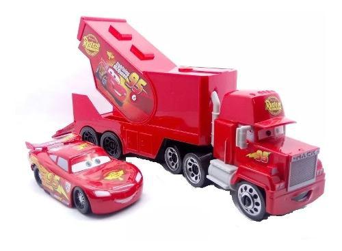 Cars Disney Camion Mula Niñera + Carro Rayo Mcqueen Ajd