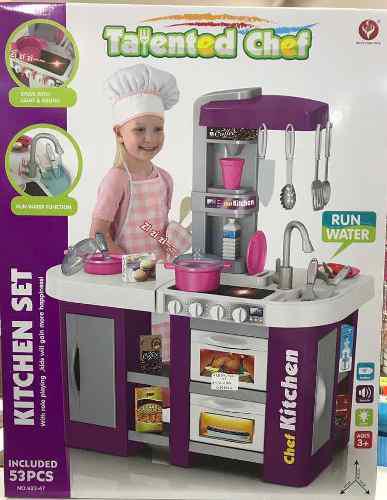 Cocina Infantil De Juguete Para Niñas Con Agua Y Luces
