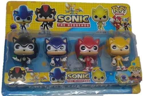 Muñecos Coleccion Sonic 4 Unidades Personajes Pop! Juguetes