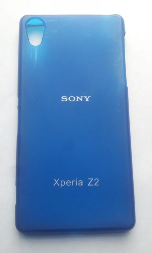 Protector Estuche Sony Xperia Z2 azul silicona