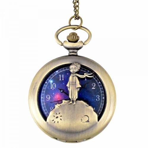 Reloj De Bolsillo Del Principito Con Cadena Vintaje