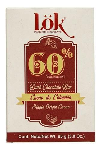 Chocolate Lok Premium Barra 60% Cacao X 85gr
