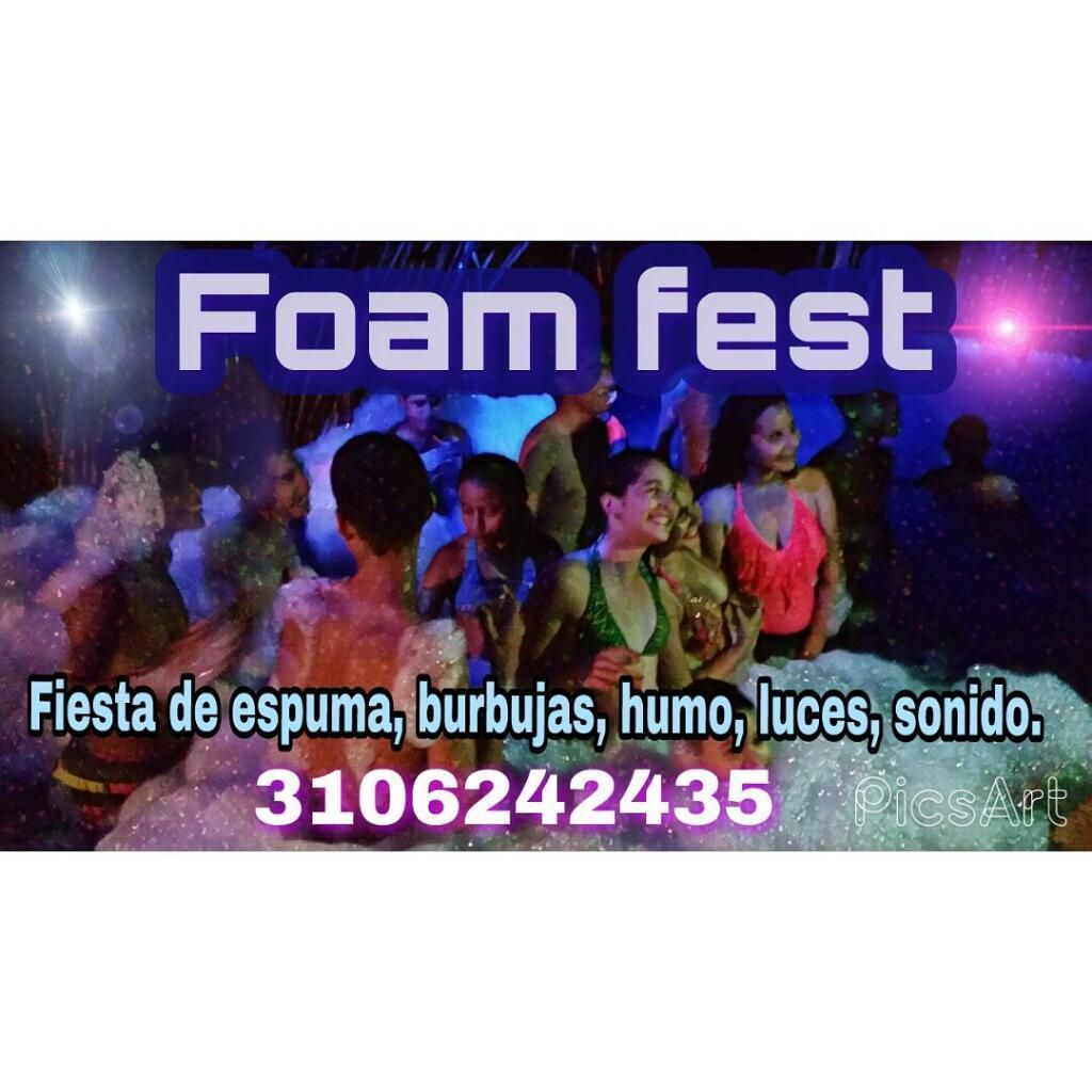 Espuma, Luces, Humo, Burbujas,sonido