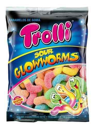 Goma E.frutti Sour Glowworms X 12 Unidades