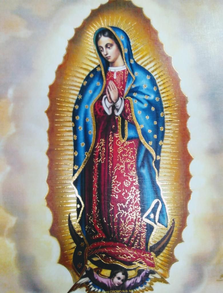 Juego De 5 Láminas Italianas Vírgen Guadalupe 