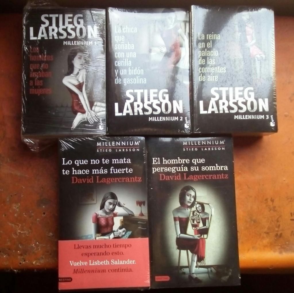 Libros Stieg Larsson Millennium 1 al 5 Serie completa Nuevos