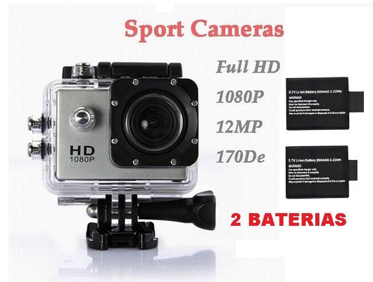 Camara Deportiva Deportes Tipo Gopro FULLHD 2 Baterias