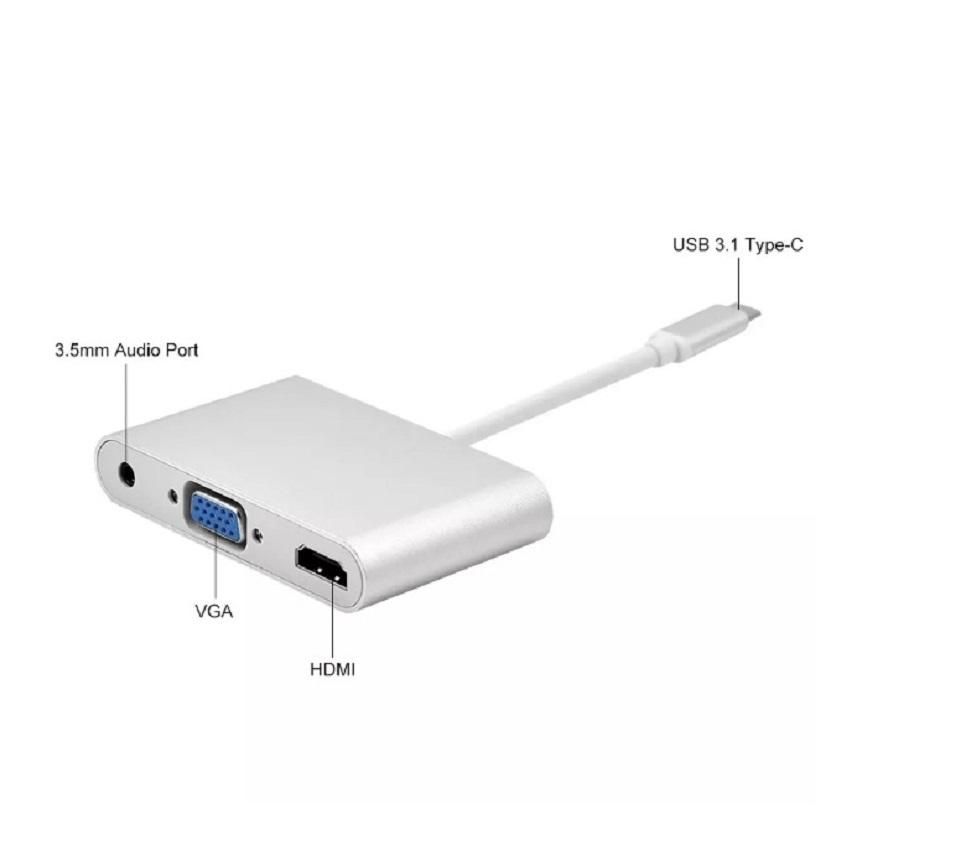 Convertidor Tipo C Usb 3.1 - Hmdi/vga Audio