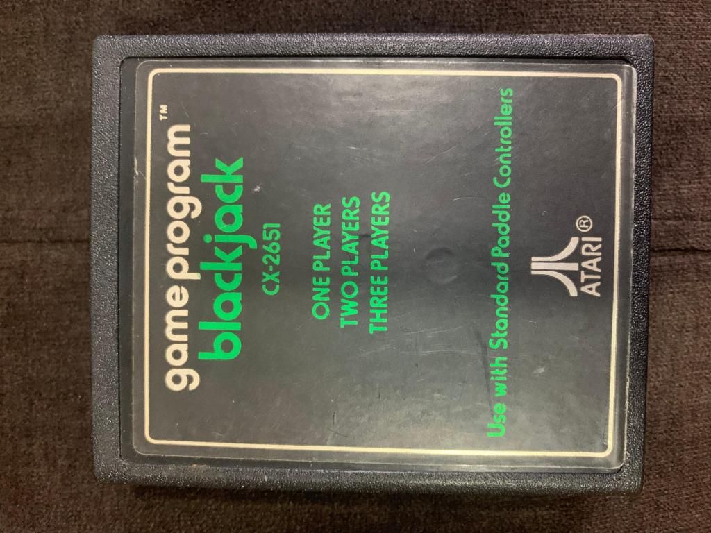 Cassette Vintage Juego Colección Atari Blackjack