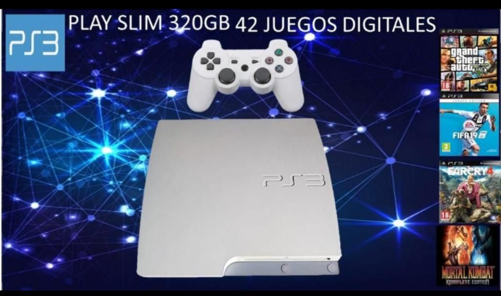 Play 3 Slim 320GB 42 Juegos Digitales Perfecta