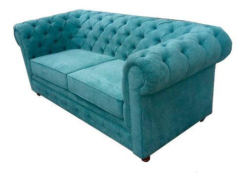 Sofa Chester 2 Puestos Tela Mueble Fino Vip