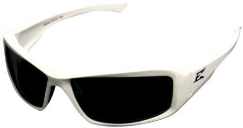 4001990 Edge Eyewear Brazeau White Frame Polarized Smoke Len