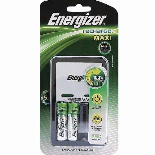 Cargador De Baterias Energizer Maxi + 2 Pilas Aa 1300mah