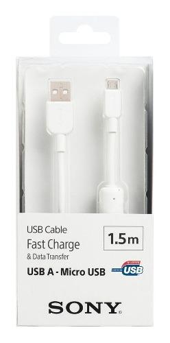 Cable Usb A Microusb (v8) Sony 1,5 Mts Blanco Original