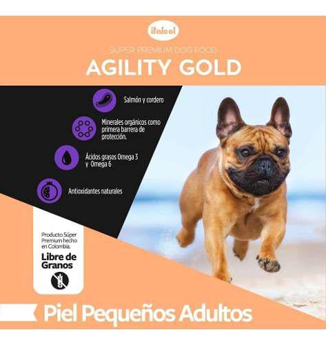 Alimento Para Perro - Agility Gold Pequeños Adultos Piel