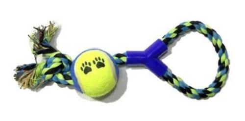 Juguete Para Mascotas Lazo +pelota Perro Para Correr Y Jugar
