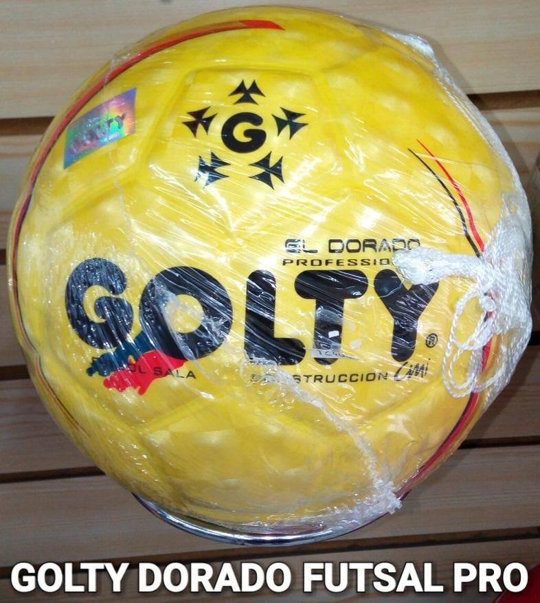 BALON GOLTY FUTBOL SALA SINTETICA DORADO PRO