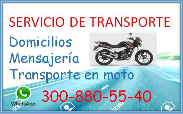 SERVICIO DE TRANSPORTE EN MOTO