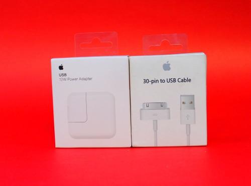 Cargador 100% Original iPad Apple 12w iPhone + Cable 30 Pin