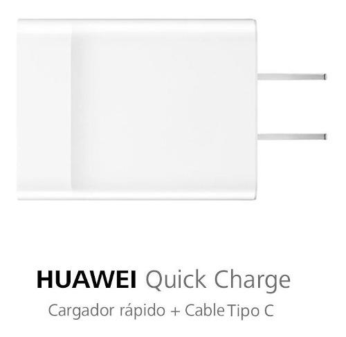 Cargador Rápido Huawei Quick Charge P20 Lite + Cable Tipo C