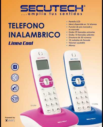 Telefono Inalambrico Secutech Fuscia 1213tif