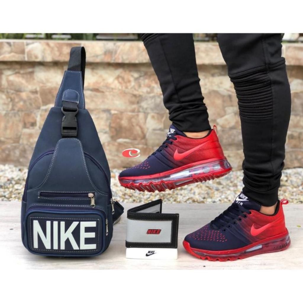 Zapato Bolso Billetera Nike Airmax Hombr