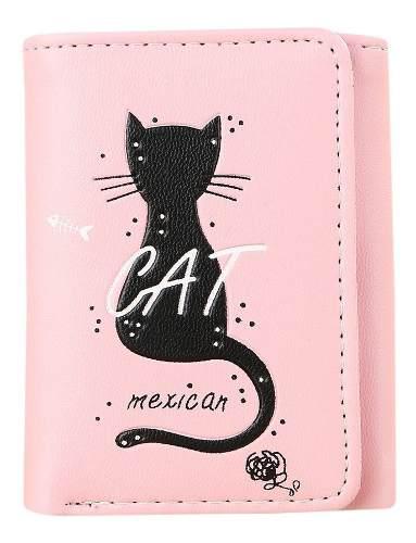 Billetera Gato Mexican Mujer Cartera Monedero Cat Love