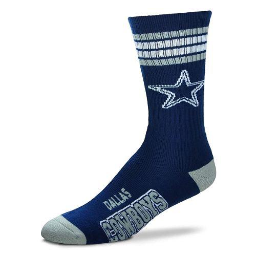 Dallas Cowboys 4 Stripe Deuce Calcetines Navales _Randes
