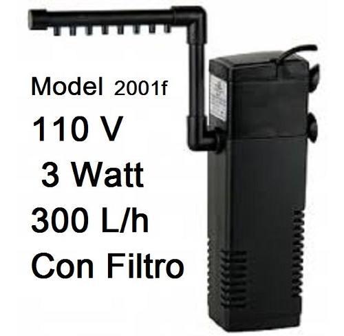 Filtro Interno Flauta Con Motor 300 Litros/h Acuario Pecera