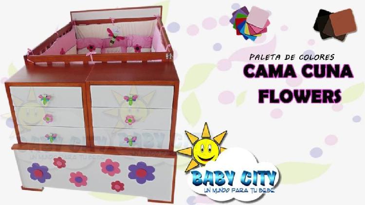 cama cuna flower