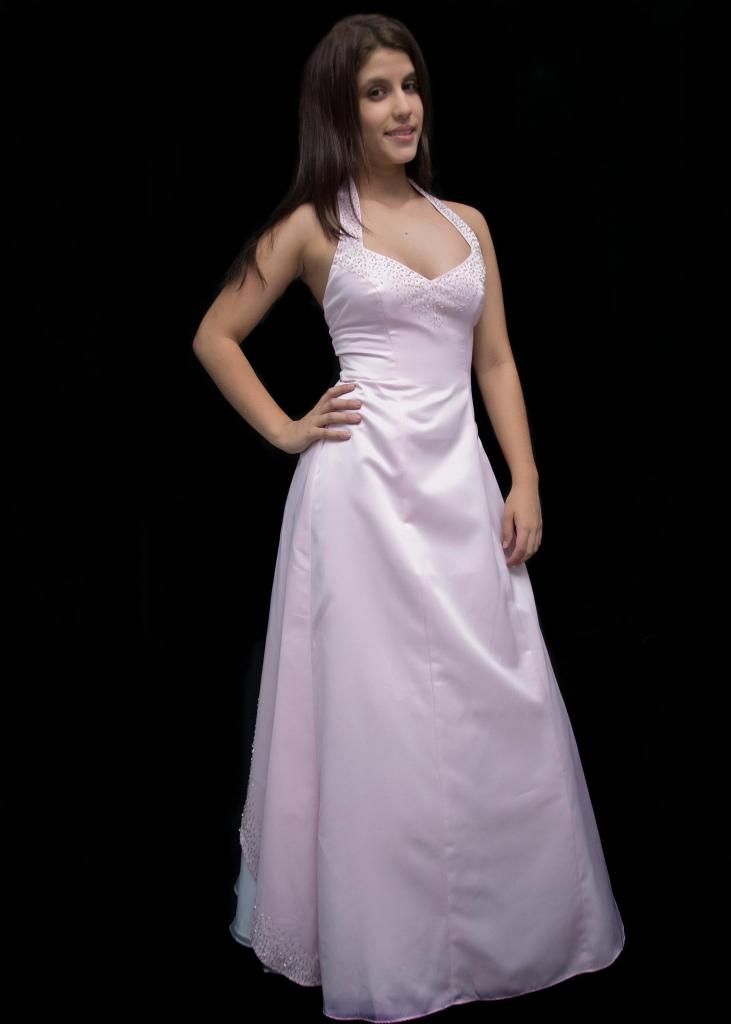 vestido de quinces rosado claro ref  nuevo