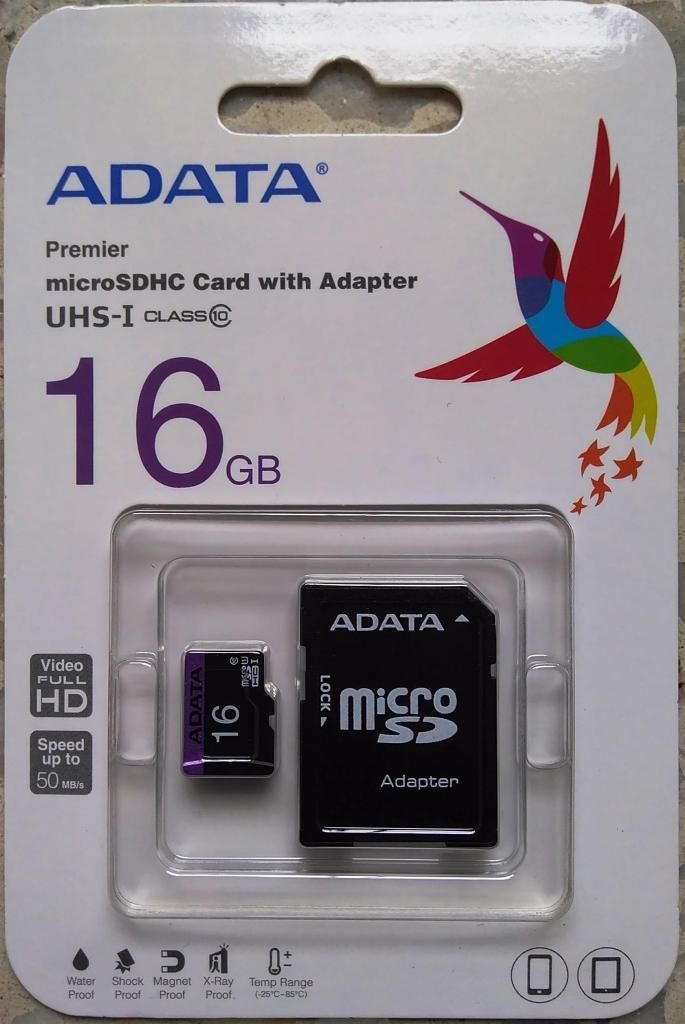 ASC NUEVO Memoria MicroSD 16 Gb ADATA Clase 10 ORIGINAL