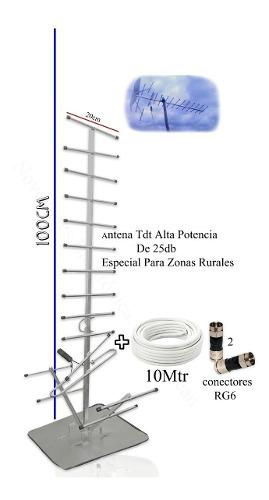 Antena Tdt Alta Potencia 25dbi Para Zonas Rurales Y Urbanas