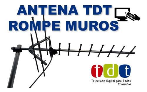 Antena Tdt Television Alta Potencia Externa Finca Dvb-t2