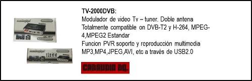 Tv Turner Modulador De Video Doble Antena Tv-2000dvb