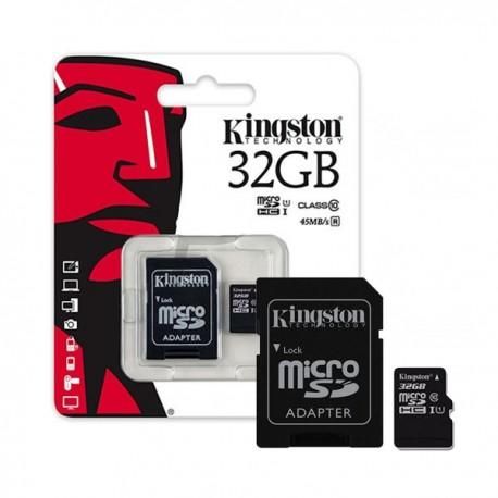 memoria micro sd 32gb clase 10 kingston