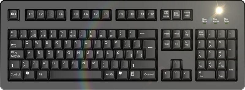 teclado alfanumérico negro perfecto estado